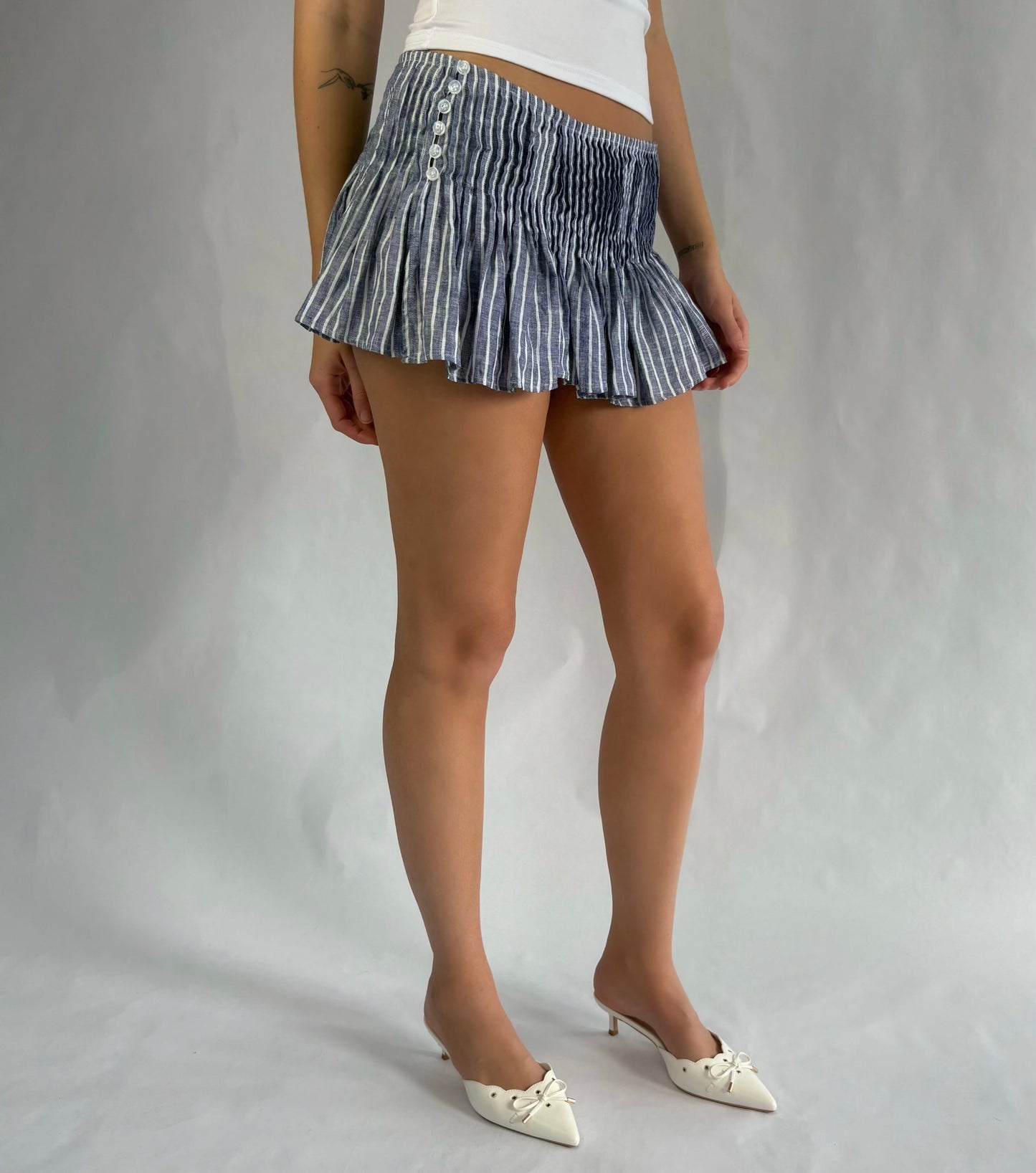 Micro Mini Pleated Skirt