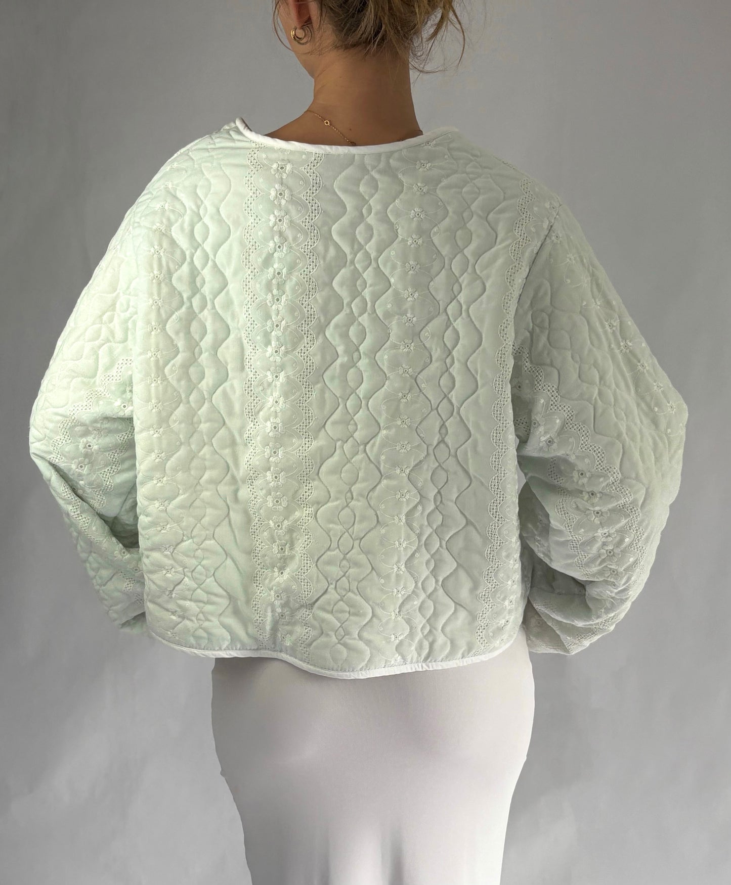 Light Blue Quilted Jacket