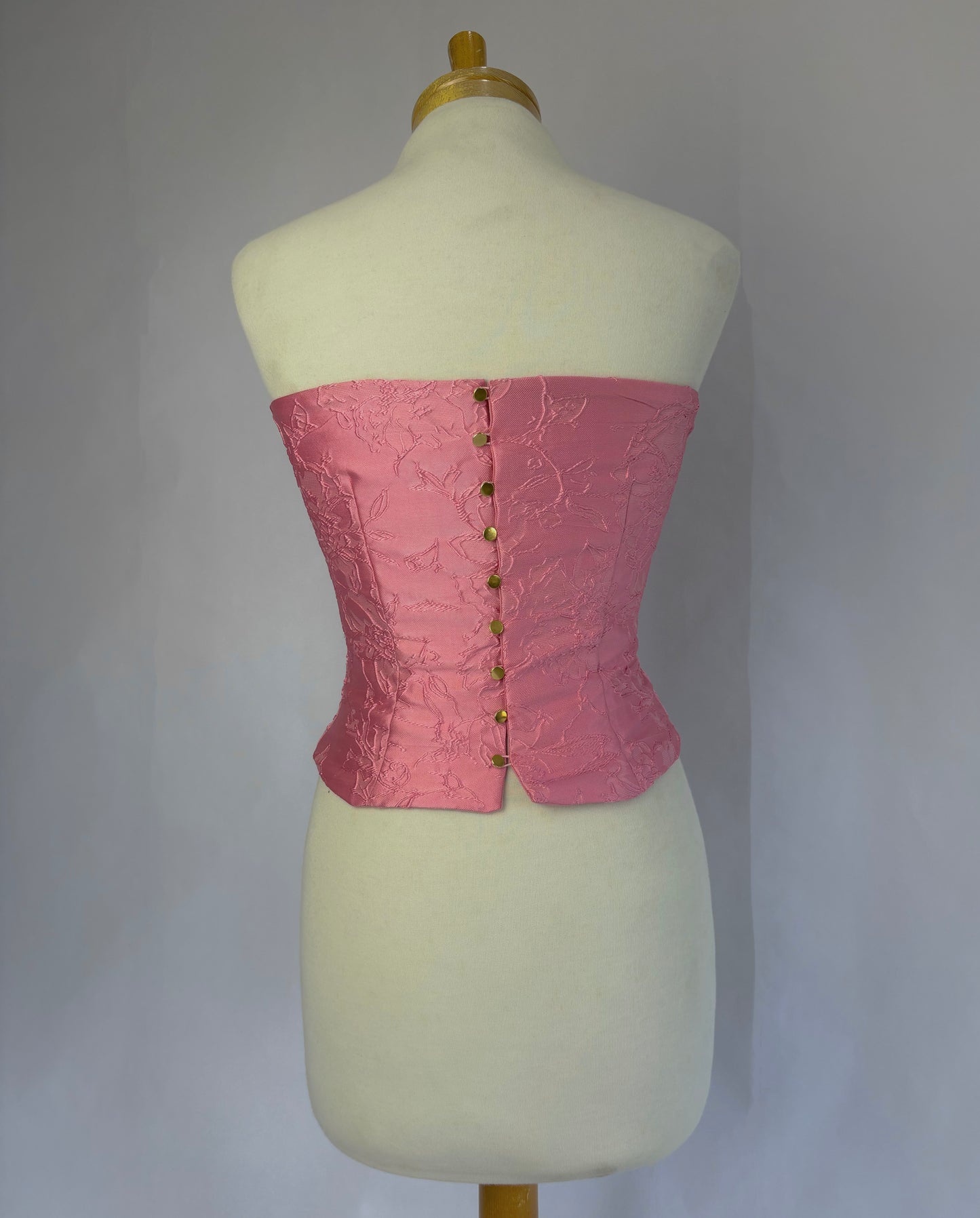 Pink Floral Strapless Top