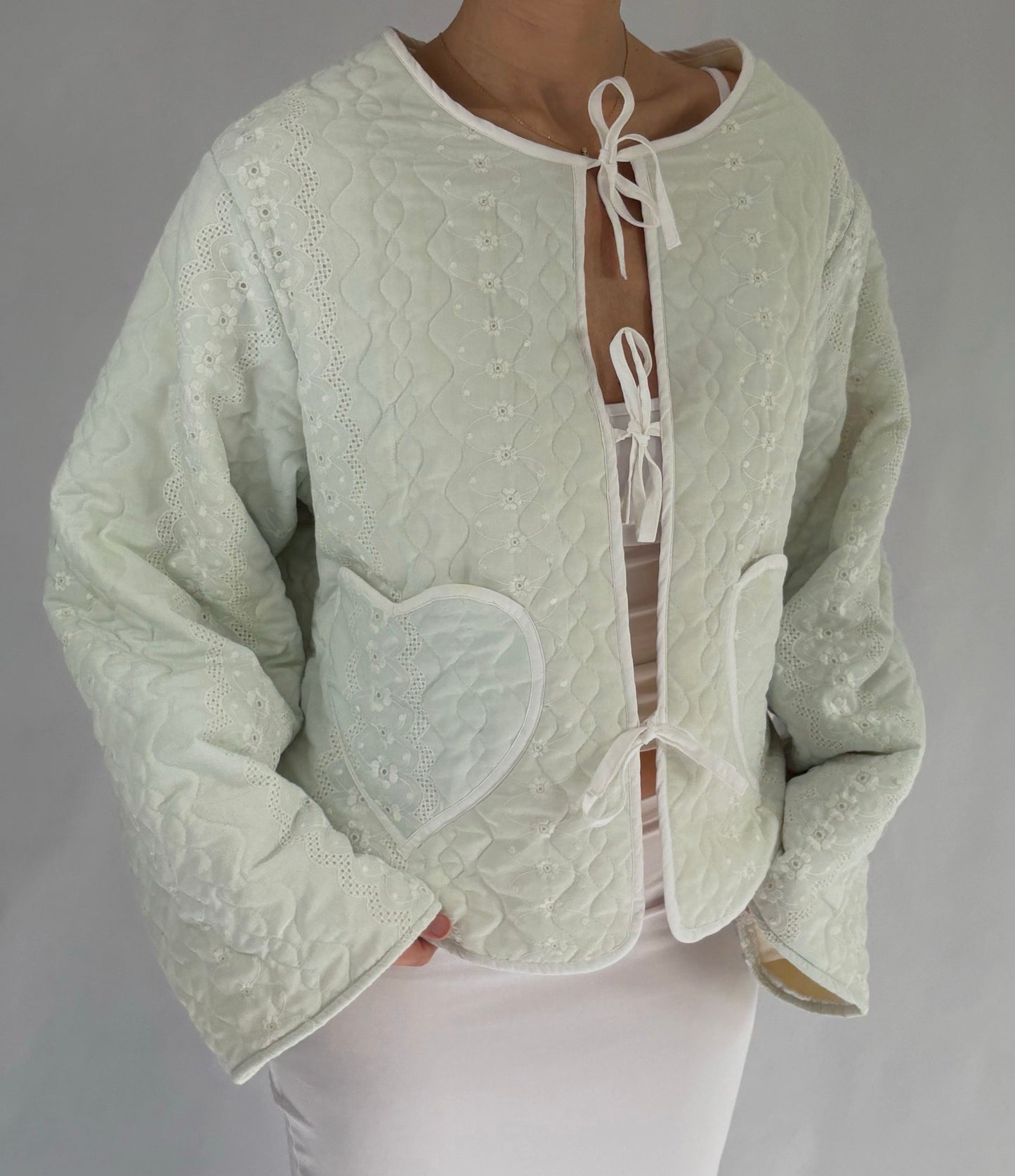 Light Blue Quilted Jacket