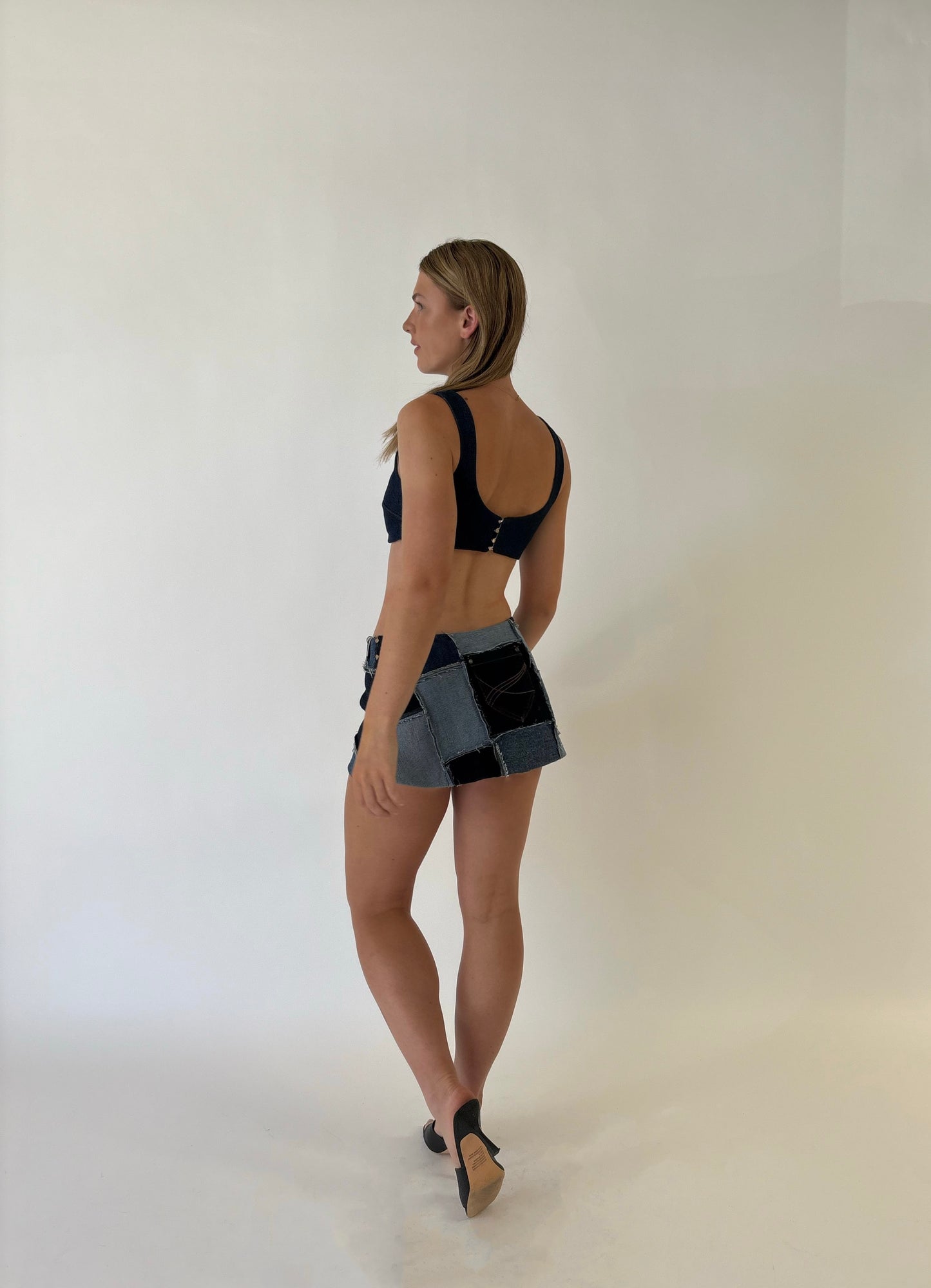 Iris Patchwork Mini Skirt