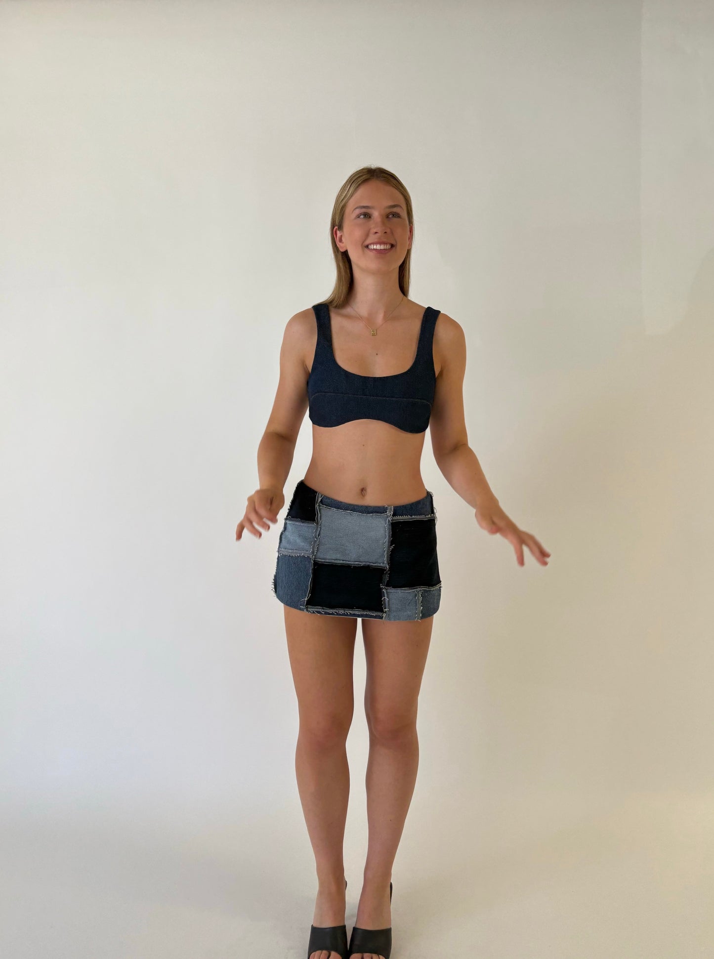 Iris Patchwork Mini Skirt