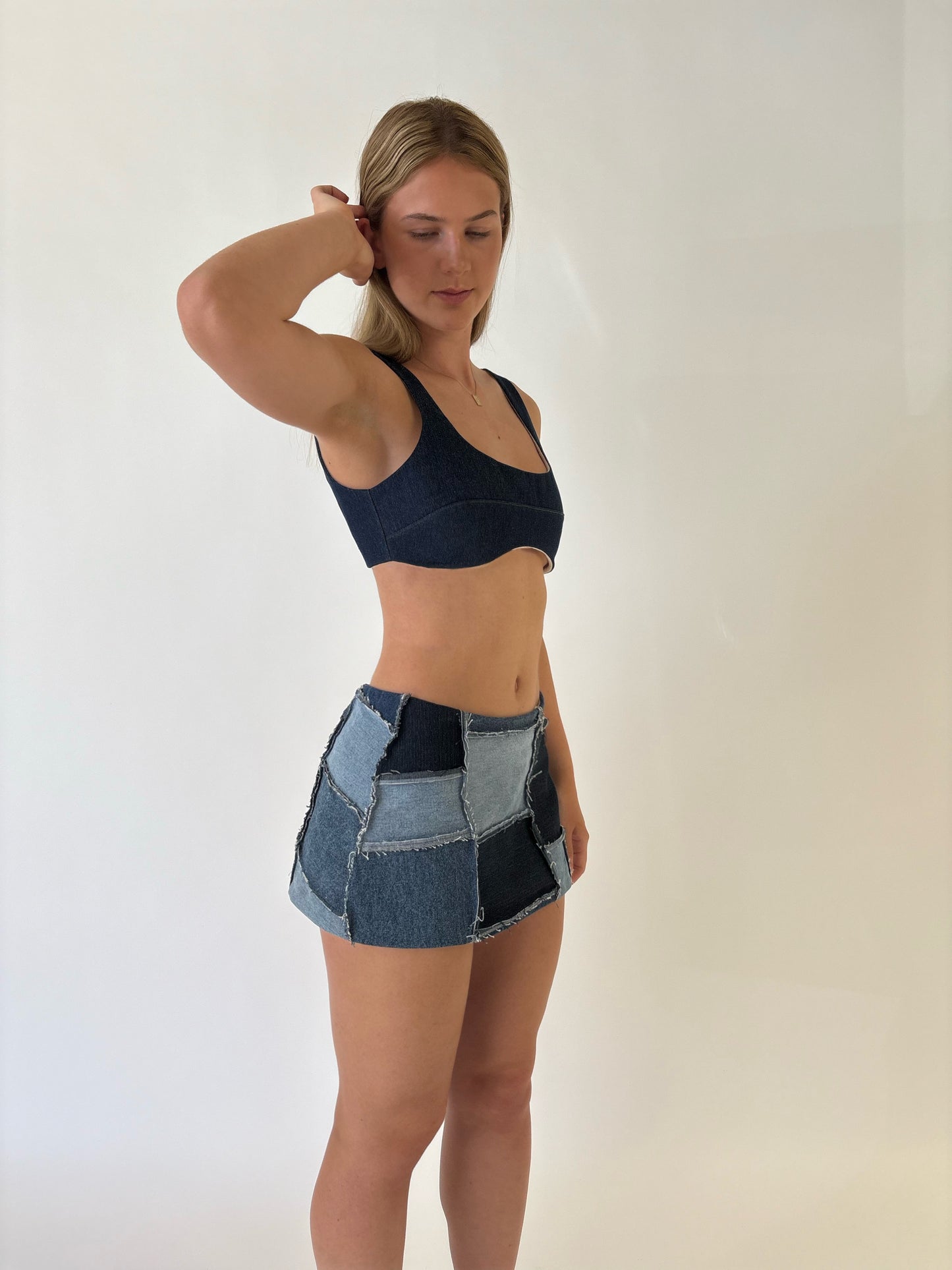 Iris Patchwork Mini Skirt